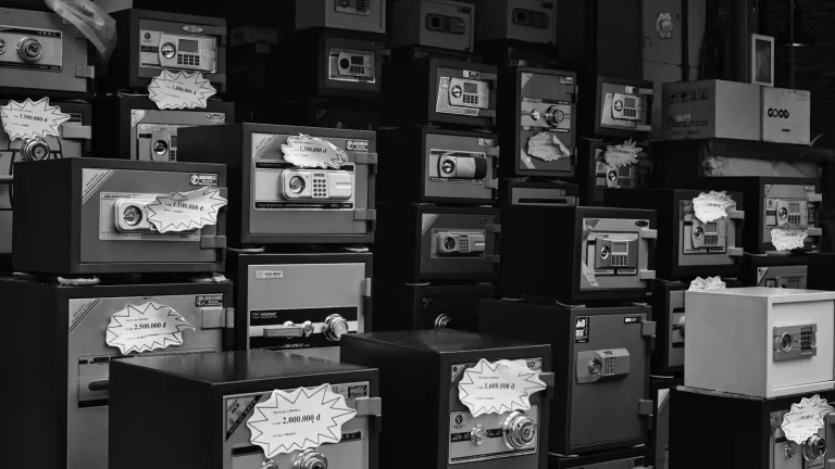 Row of safes for safe services in Lakeland, FL