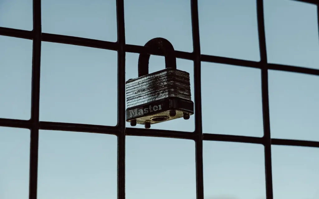 Padlock on a metal gate, lock service in Winter Haven, FL